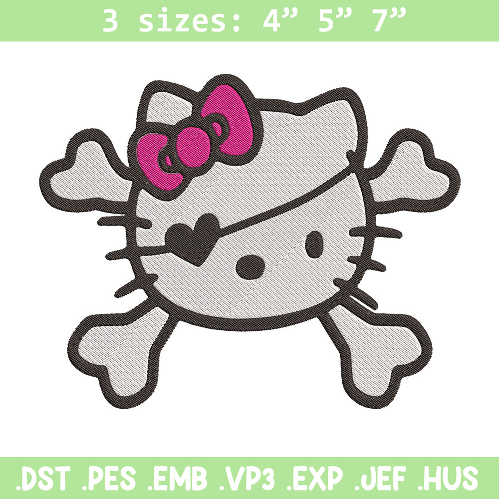 Hello kitty logo Embroidery Design, Hello kitty Embroidery, Embroidery File, Anime Embroidery, Digital download..jpg