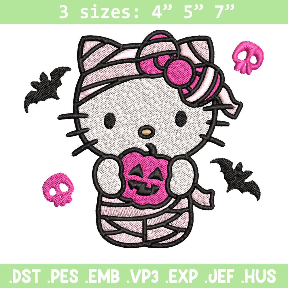 Hello Kitty Mummy Embroidery design, Hello Kitty Embroidery, Embroidery File, cartoon design, Digital download..jpg