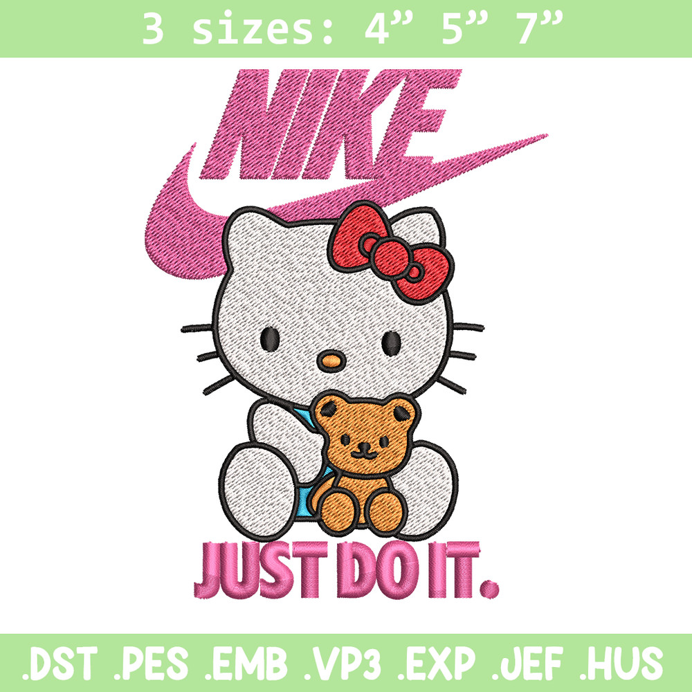 Hello kitty Nike Embroidery design, Hello kitty Embroidery, Nike design, Embroidery file, cartoon logo. Instant download.jpg