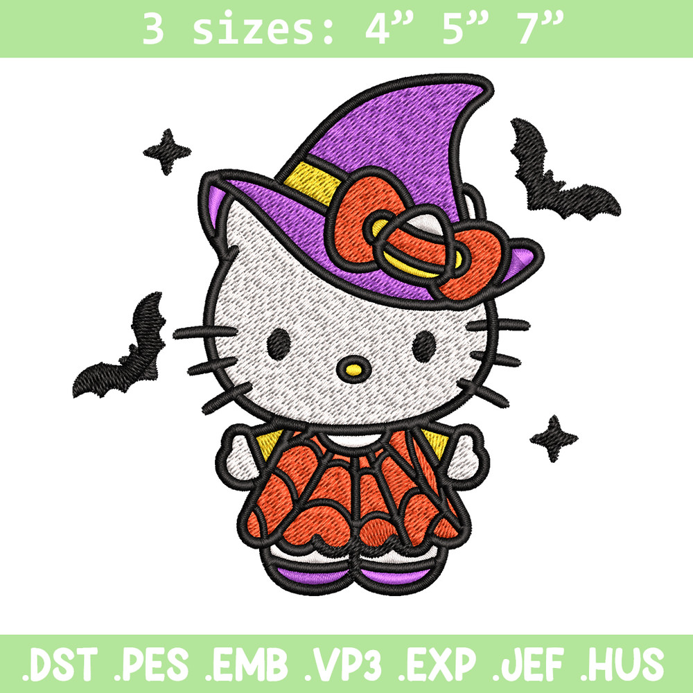 Hello kitty witch Embroidery design, Hello kitty Embroidery, cartoon design, Embroidery File, Digital download.jpg