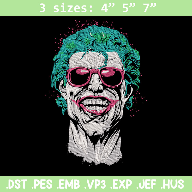 Jocker poster Embroidery Design, DC comics Embroidery, Embroidery File, Anime Embroidery, Anime shirt, Digital download.jpg
