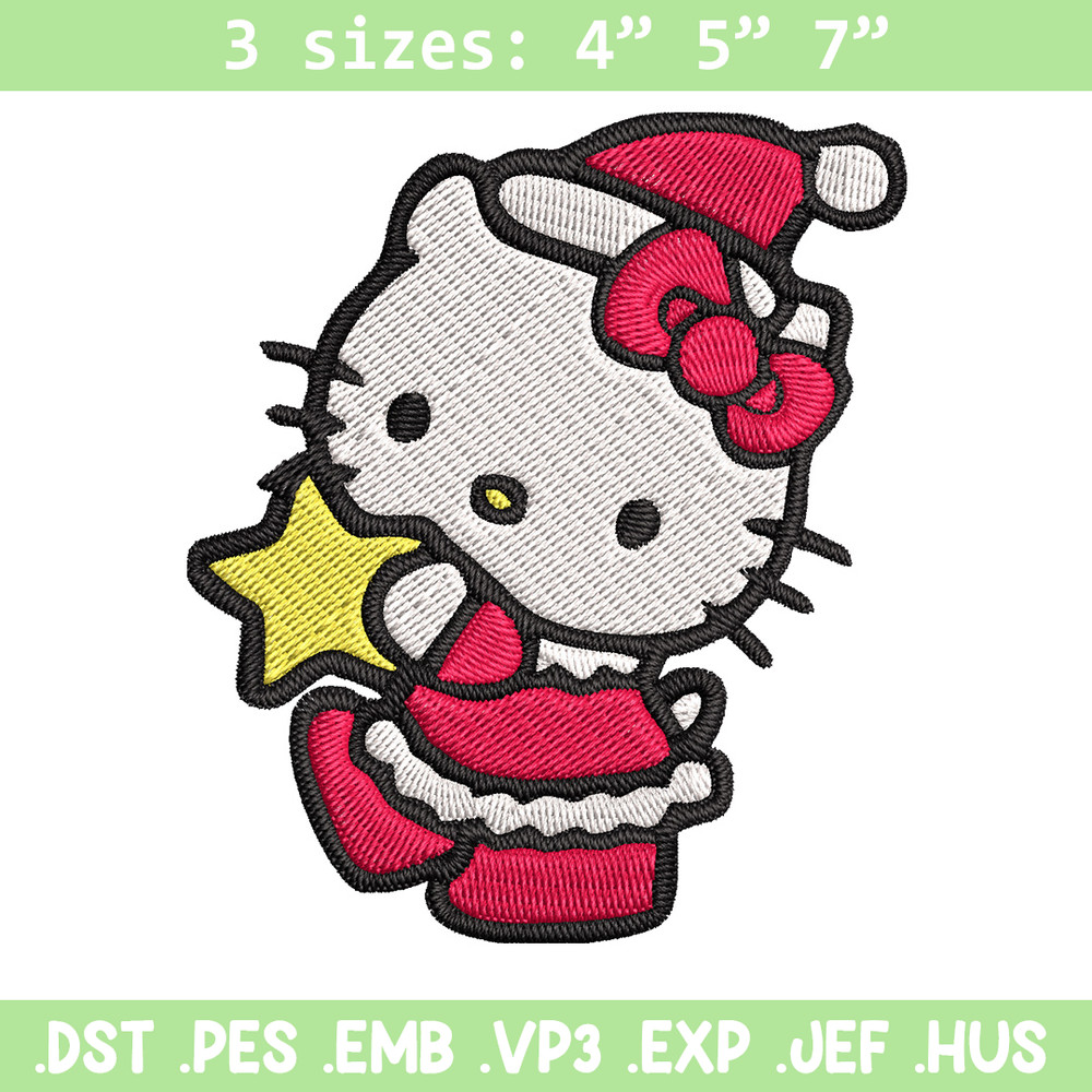 Kitty chrismas Embroidery Design, Kitty Embroidery, Embroidery File, Chrismas Embroidery,Anime shirt, Digital download..jpg