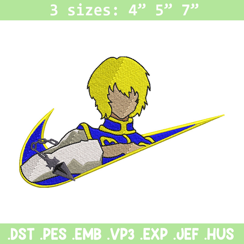 Kurapika Nike embroidery design, Hunter x hunter embroidery, Nike design, anime design, anime shirt, Digital download.jpg