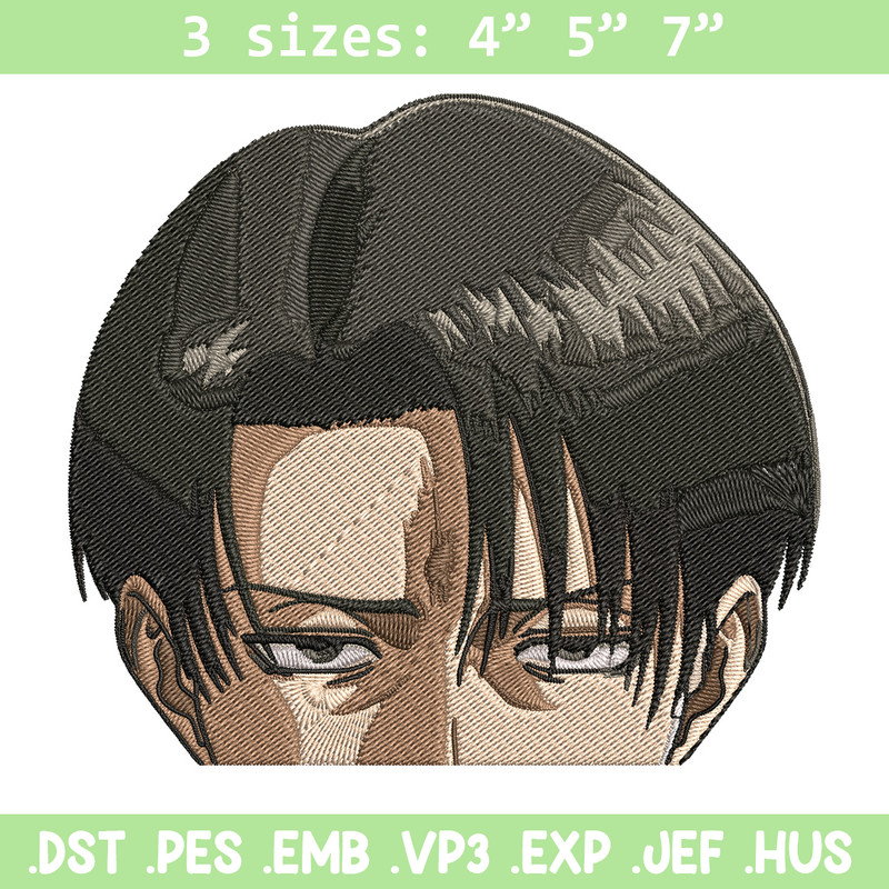 Levi Peeker Embroidery Design, Aot Embroidery, Embroidery File, Anime Embroidery, Anime shirt, Digital download..jpg