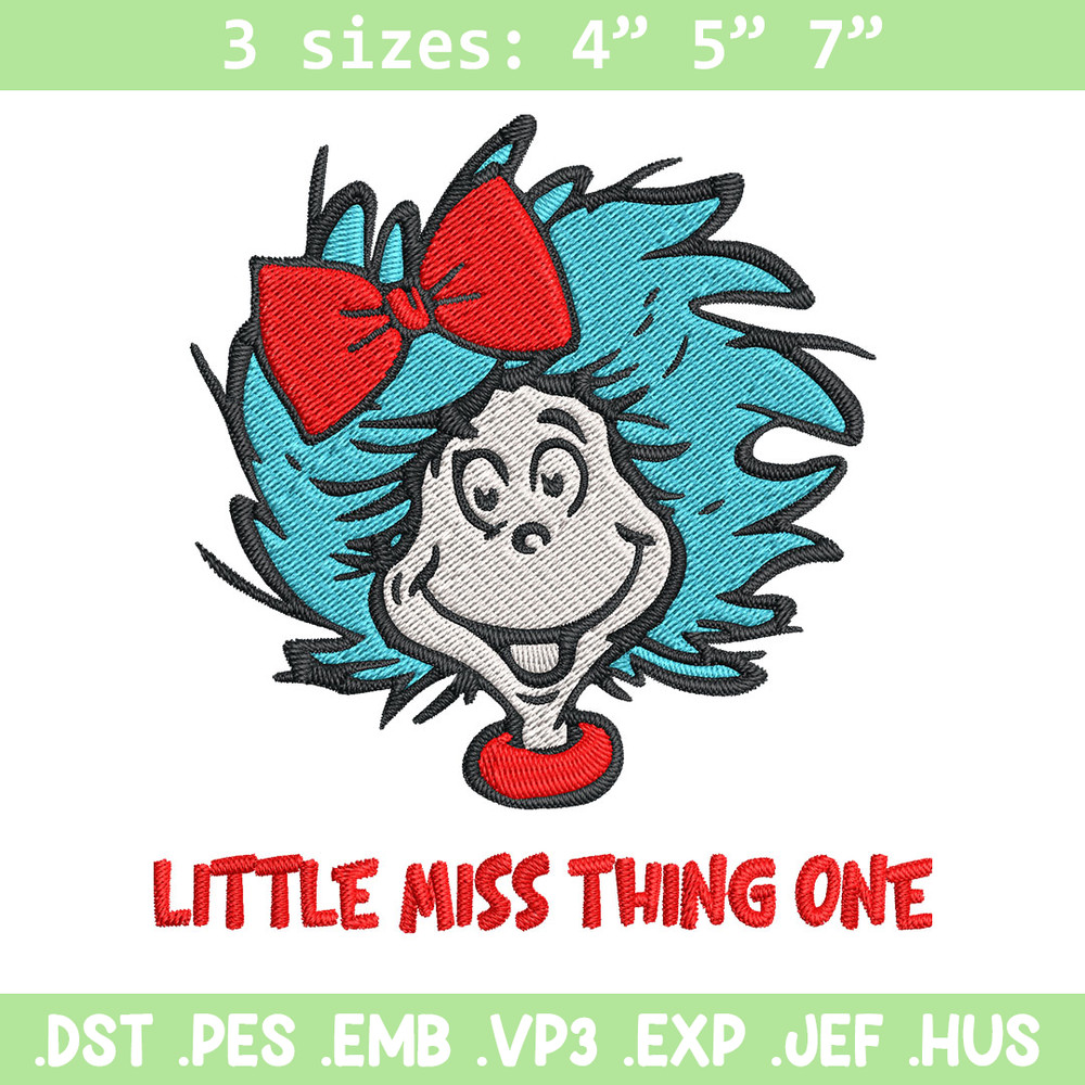 Little Miss Thing Dr Seuss Embroidery Design, Little Miss Thing Dr Seuss Embroidery, Embroidery File, Digital download..jpg