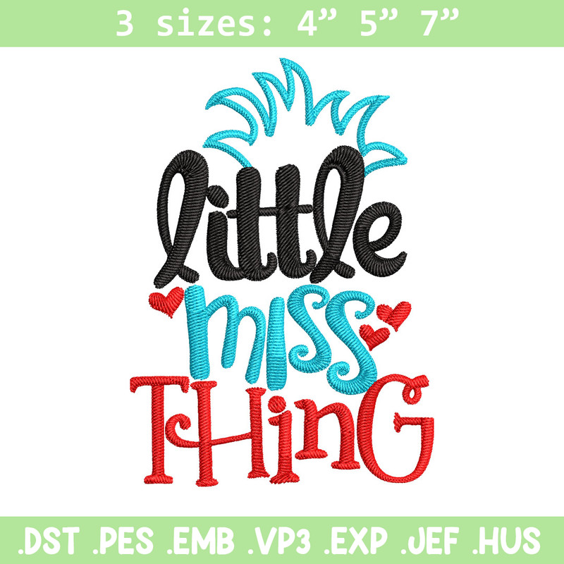Little Miss Thing Dr Seuss Embroidery Design, Little Miss Thing Dr Seuss Embroidery, Embroidery File, Digital download.jpg