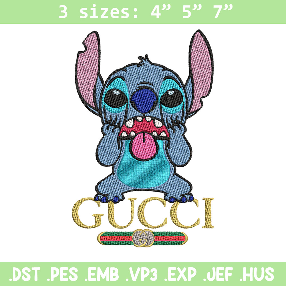 Logo Gucci Stitch Embroidery design, Disney Embroidery, Disney design, Embroidery File, cartoon shirt, Digital download..jpg