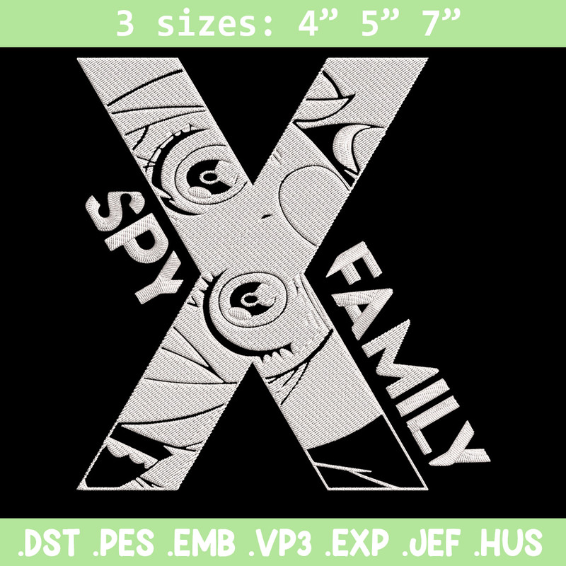 Logo spy x family Embroidery Design, Spy x family Embroidery, Embroidery File, Anime Embroidery, Digital download.jpg