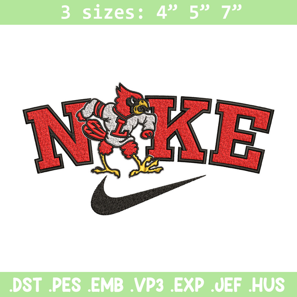 Louisville Cardinals embroidery design, Nike embroidery, Nike design, Embroidery file,Embroidery shirt, Digital download.jpg