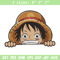 Luffy Peeker Embroidery Design, One piece Embroidery, Embroidery File, Anime Embroidery, Anime shirt, Digital download.jpg