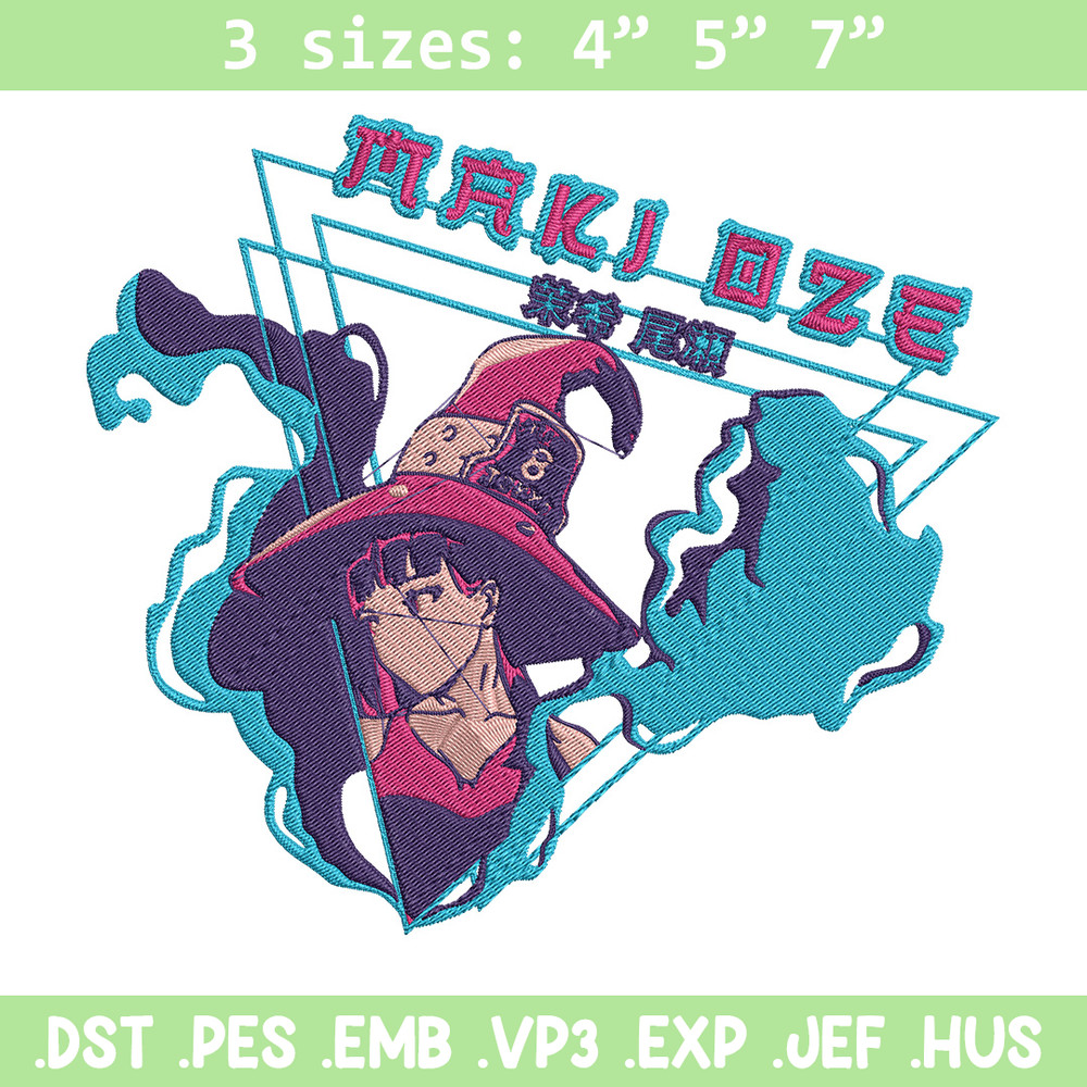Maki Oze Embroidery Design, Fire force Embroidery, Embroidery File, Anime Embroidery, Anime shirt, Digital download.jpg