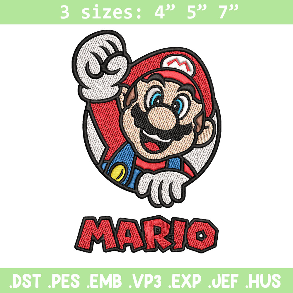 Mario Embroidery design, The Super Mario Bros Embroidery, Embroidery File, logo design, logo shirt, Digital download..jpg