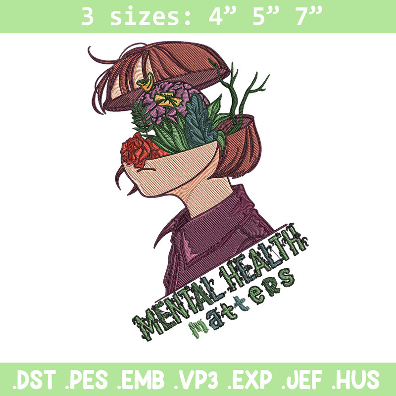 Mental Health Embroidery Design, Matters Embroidery, Embroidery File, Anime Embroidery, Anime shirt, Digital download.jpg