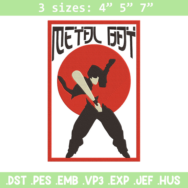 Metal bat Embroidery Design, One punch man Embroidery, Embroidery File, Anime Embroidery, Anime shirt, Digital download..jpg