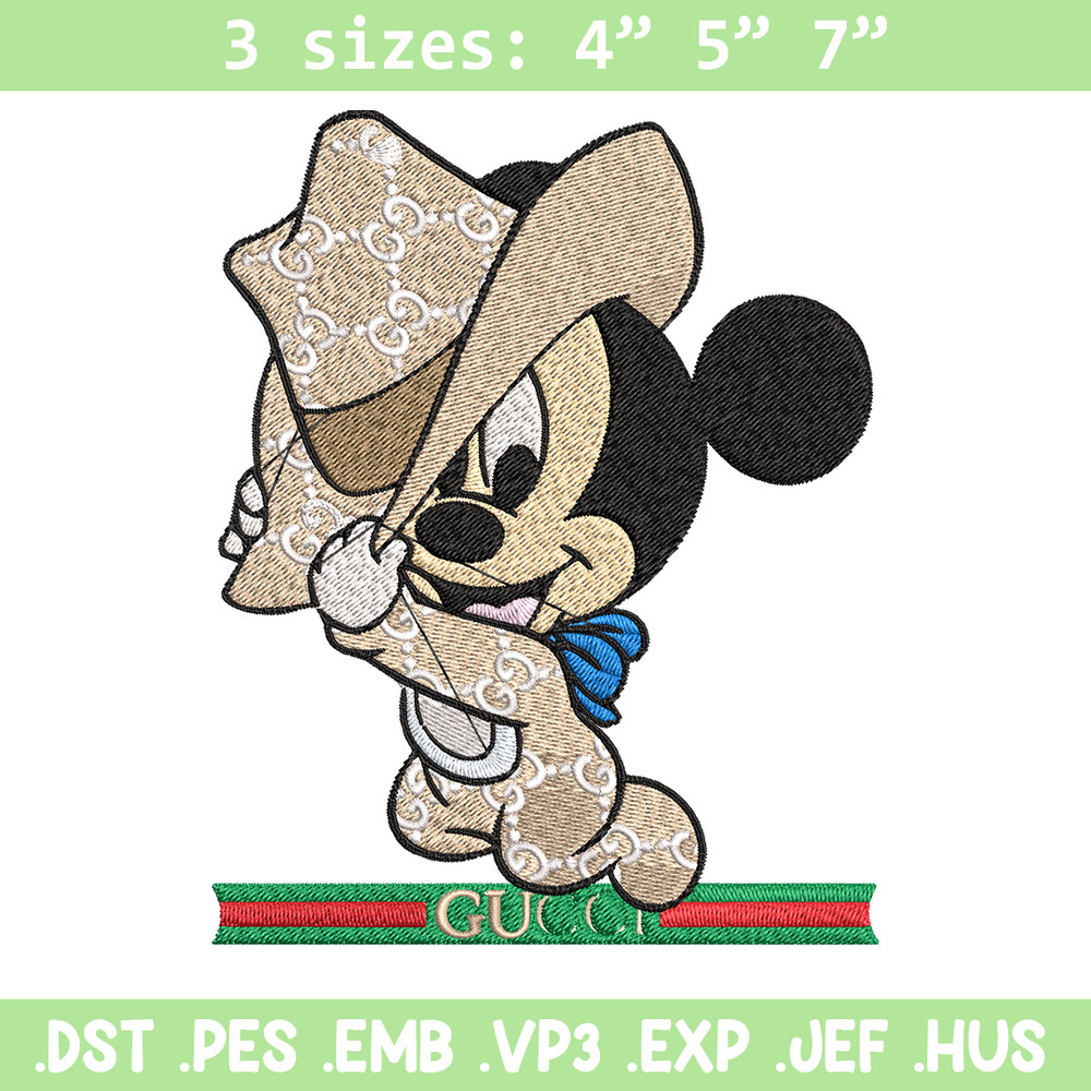 Mickey baby Embroidery Design, Gucci Embroidery, Embroidery File, Logo shirt, Sport Embroidery, Digital download.jpg
