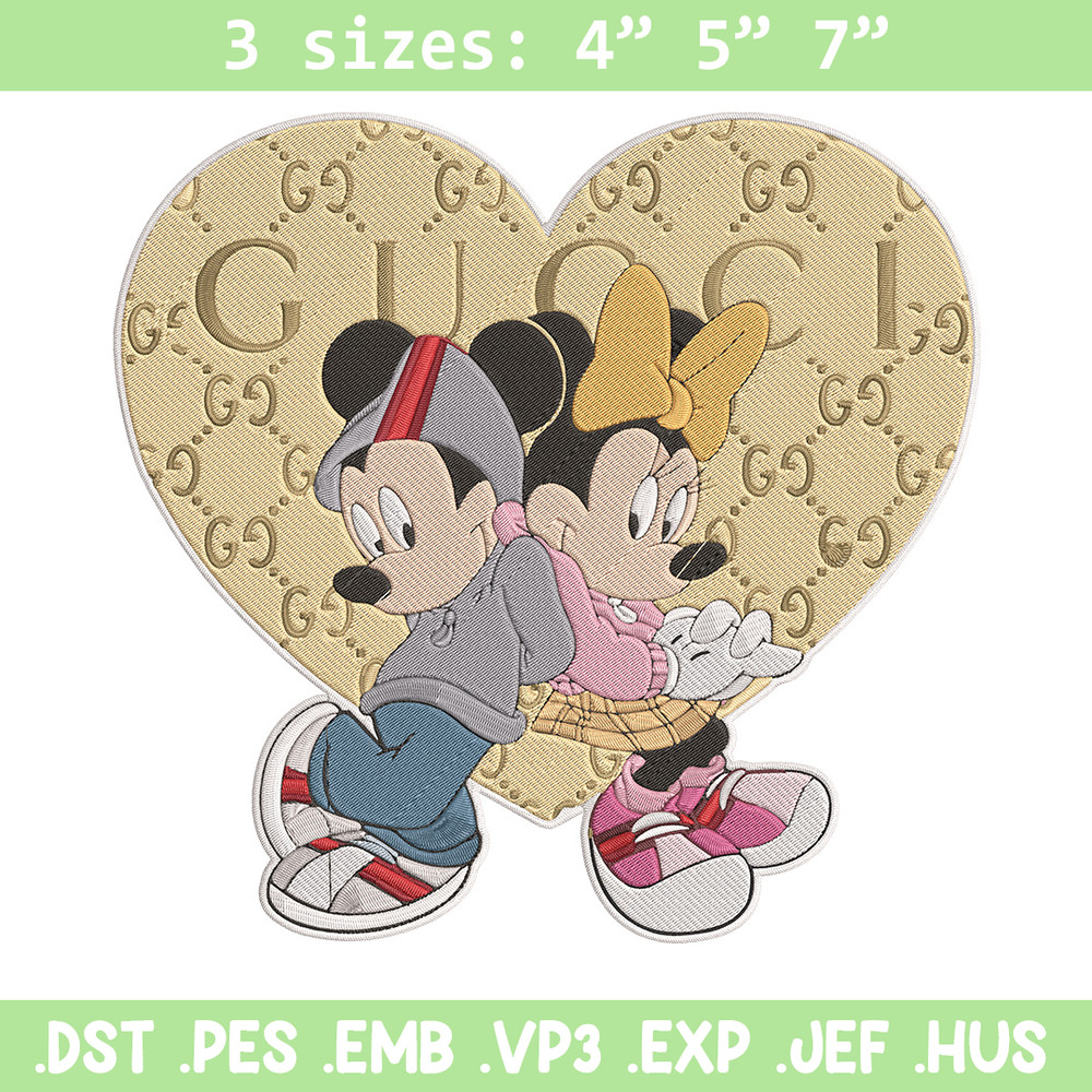 Mickey couple Embroidery Design, Mickey Embroidery, Embroidery File, Gucci Embroidery, Anime shirt, Digital download..jpg