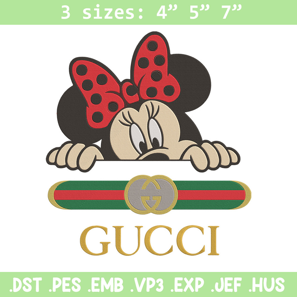 Minnie gucci Embroidery Design, Mickey Embroidery, Embroidery File, Gucci Embroidery, Anime shirt, Digital download..jpg