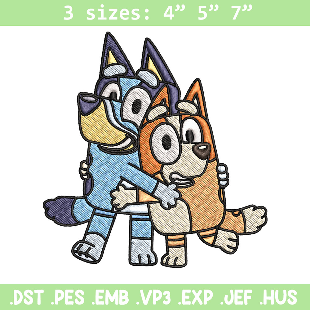 Mom and Dad Bluey Embroidery, Bluey Embroidery, Embroidery File, cartoon design, cartoon shirt, Digital download..jpg
