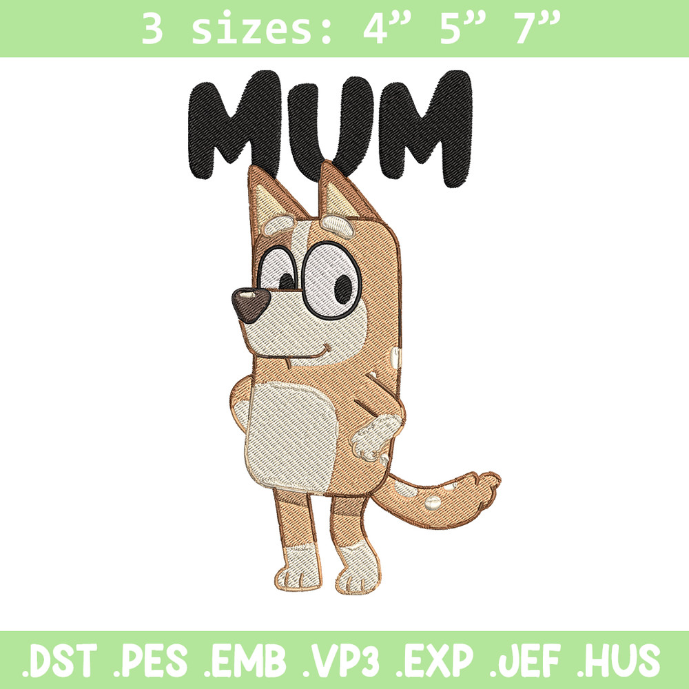 Mum bluey Embroidery, Bluey Cartoon Embroidery, cartoon Embroidery, Embroidery File, cartoon shirt, digital download..jpg