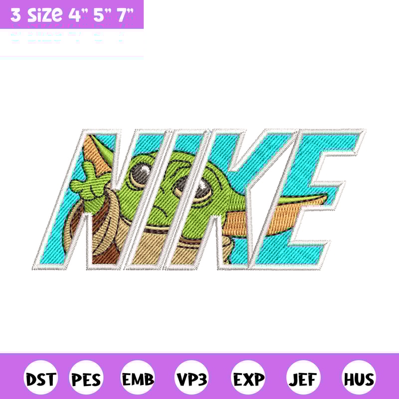 baby yota Nike embroidery design, baby yota embroidery, Nike design, logo design, logo shirt, Digital download.jpg