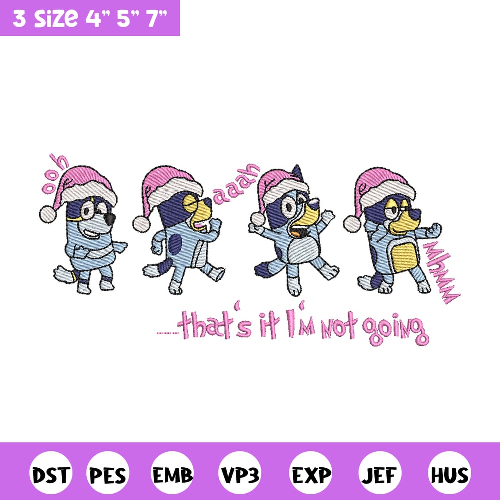 Bluey dance embroidery design, Bluey embroidery, Chrismas design, Embroidery file, Embroidery shirt,Digital download.jpg