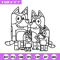 Bluey family Coloring Pages Embroidery, Bluey cartoon Embroidery, Embroidery File, cartoon design, Digital download..jpg