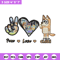 Bluey Peace Love bandit Embroidery design, Bluey cartoon Embroidery, cartoon design, Embroidery File, Instant download.jpg