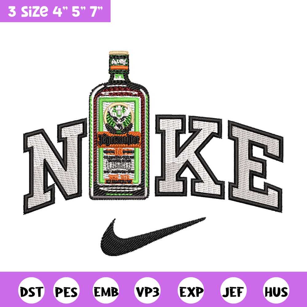 Bottle x nike logo embroidery design, Nike embroidery, Embroidery file, Embroidery shirt, Nike design, Digital download.jpg