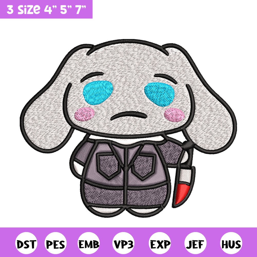 Bunny horror cartoon Embroidery design, Bunny horror Embroidery, logo design, Embroidery File, Instant download..jpg