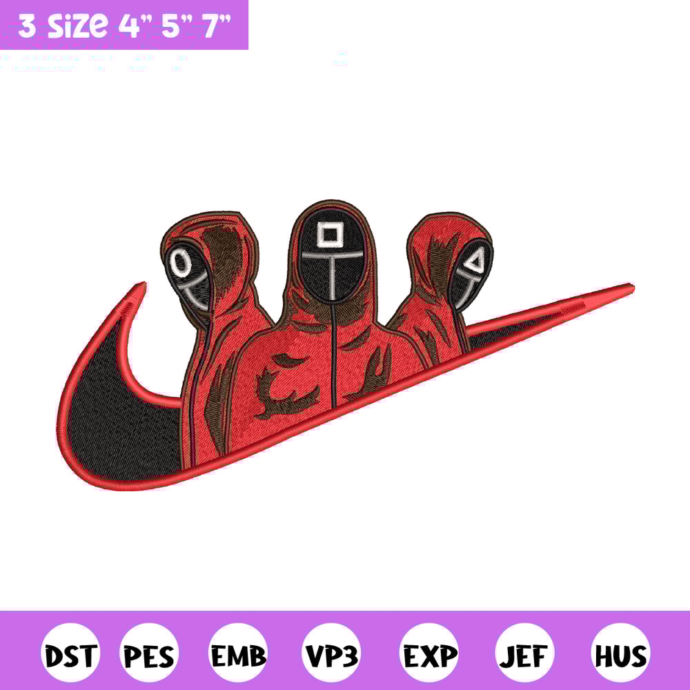 Calamar nike embroidery design, squid game embroidery, nike design, movie design, movie shirt, Digital download.jpg