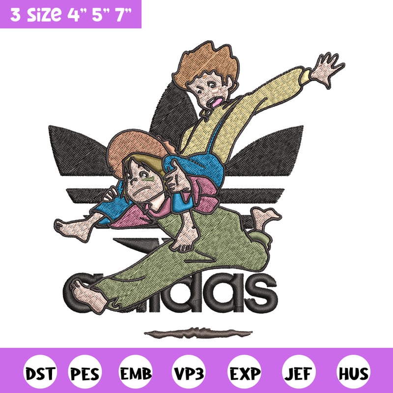 Cartoon adidas Embroidery Design, Adidas Embroidery, Embroidery File, Cartoon Embroidery, Logo shirt, Digital download.jpg