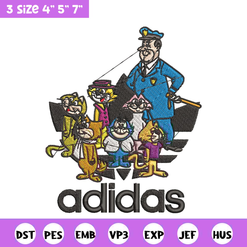 Cartoon cat Embroidery Design, Adidas Embroidery, Embroidery File, Cartoon Embroidery, Logo shirt, Digital download.jpg