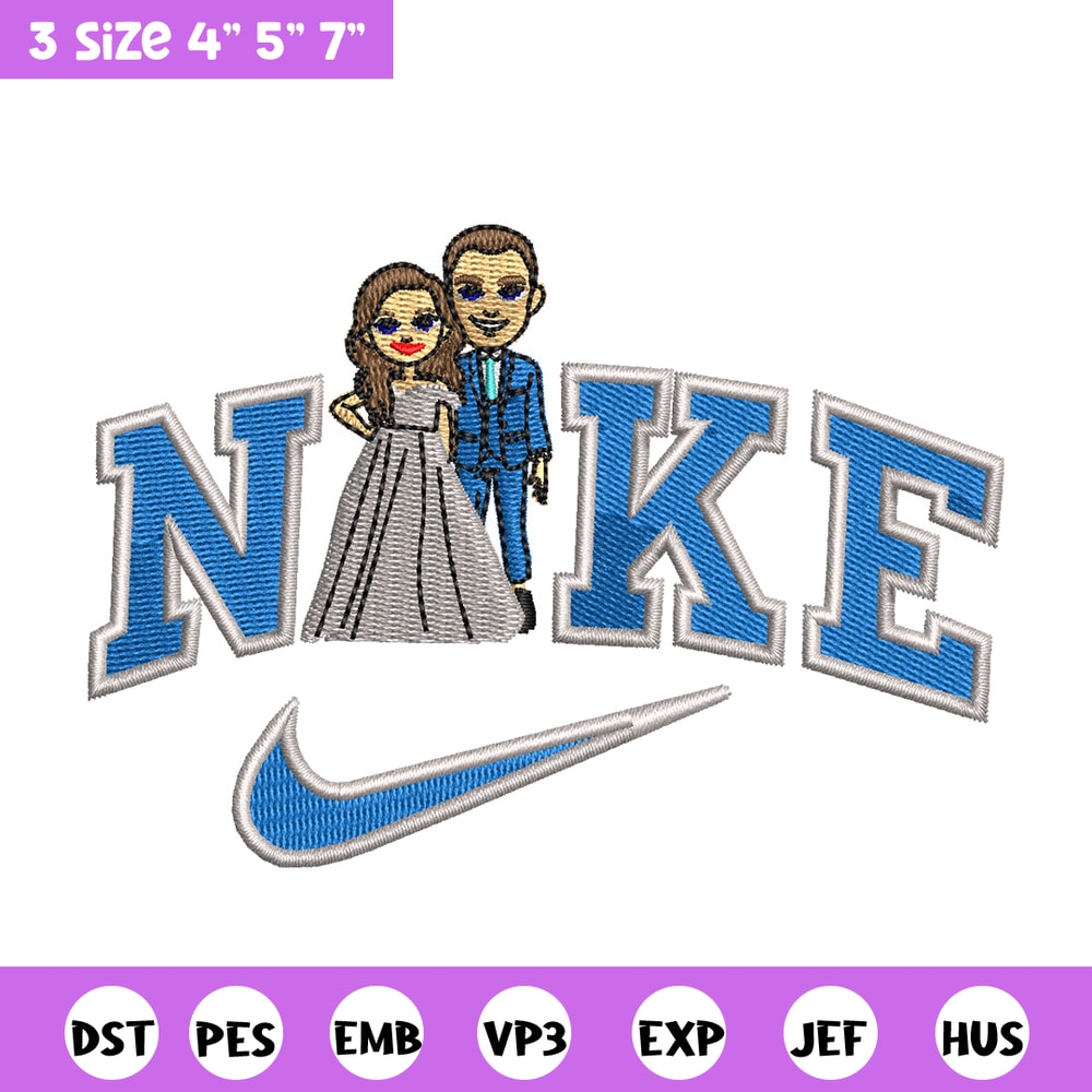 Couple x nike embroidery design, Couple embroidery, Nike design, Embroidery shirt, Embroidery file, Digital download.jpg