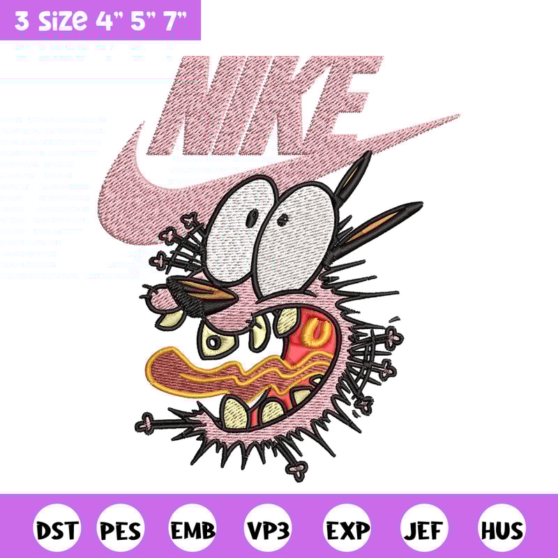 Courage dog Embroidery design, Courage dog Embroidery, Nike design, Embroidery file, cartoon logo. Instant download..jpg