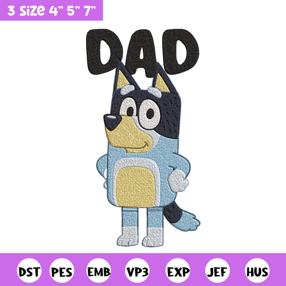 Dad bluey Embroidery, Bluey Cartoon Embroidery, cartoon Embroidery, Embroidery File, cartoon shirt, digital download.jpg