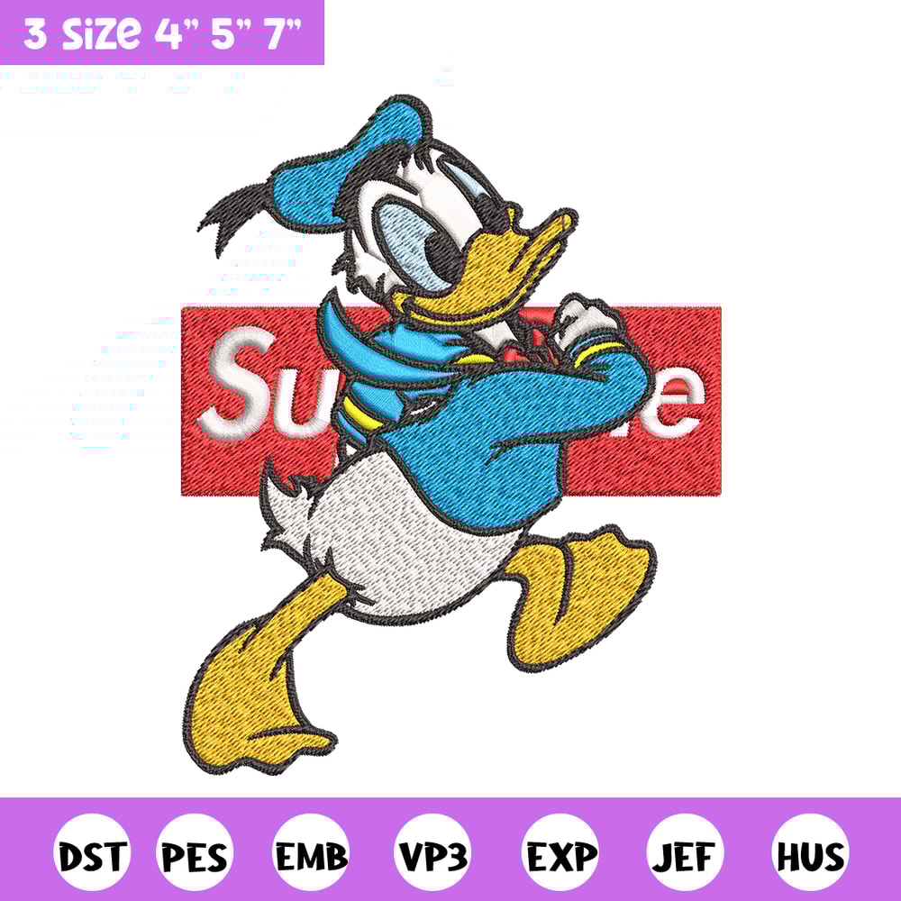 Daisy Duck Supreme Embroidery design, Disney Embroidery, cartoon design, Embroidery File, Disney shirt, Instant download.jpg