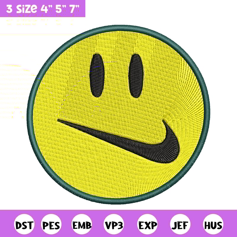 Emoji smile swoosh embroidery design, Emoji embroidery, logo design, embroidery file, logo shirt, Digital download.jpg