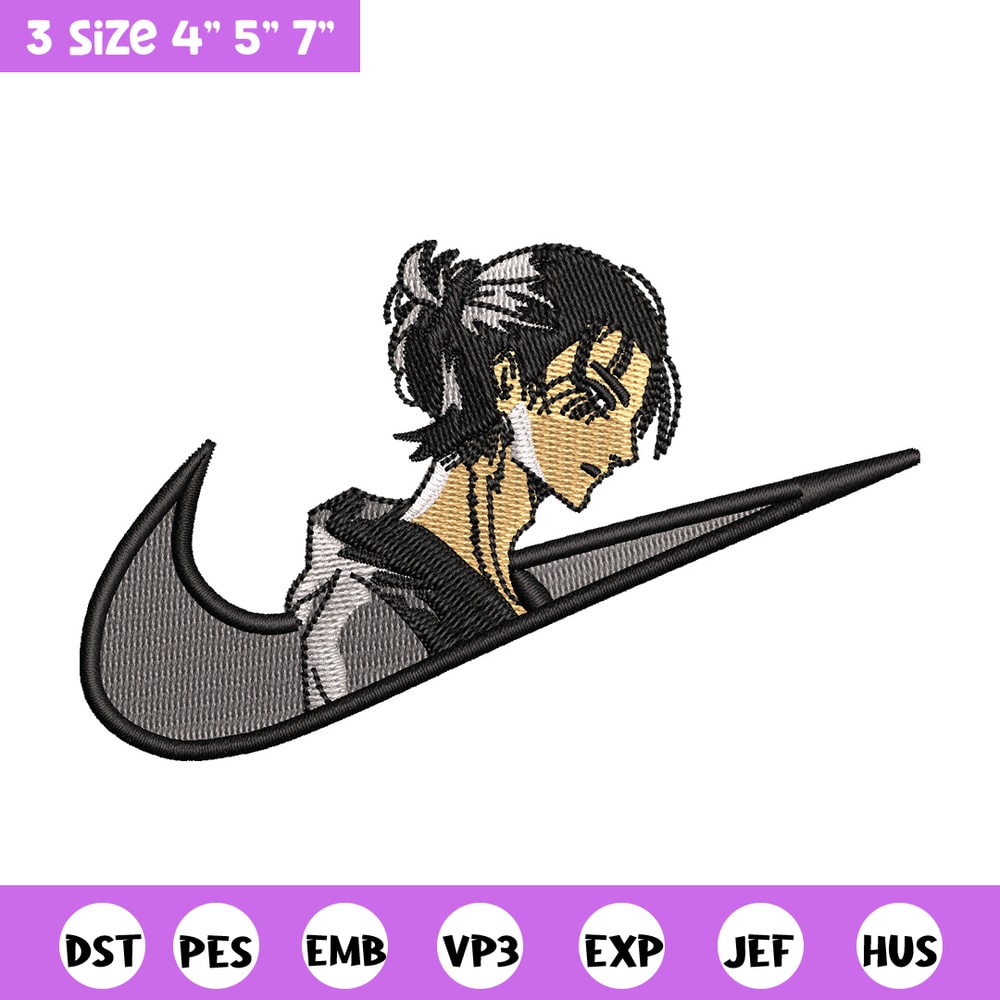 Eren x nike embroidery design, Aot embroidery, Embroidery file, Embroidery shirt, Nike design, Digital download.jpg