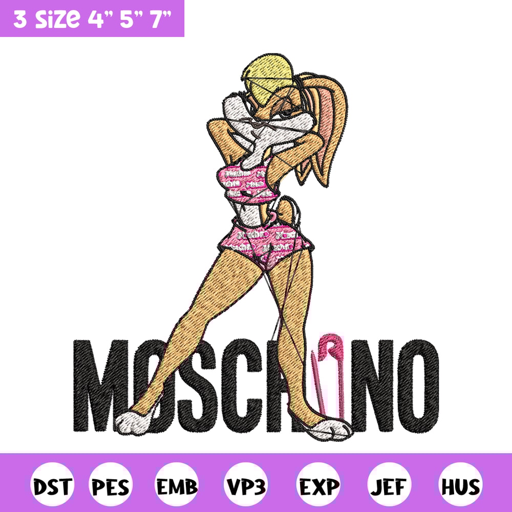 Moschino Milano Lola Bunny Embroidery design, Lola Bunny Embroidery, cartoon design, Embroidery File, Instant download..jpg
