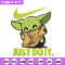 Nike Baby Yoda Embroidery design, Nike Baby Yoda cartoon Embroidery, Nike design, Embroidery file, Instant download..jpg
