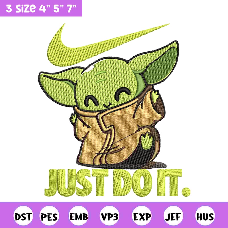 Nike Baby Yoda Embroidery design, Nike Baby Yoda cartoon Embroidery, Nike design, Embroidery file, Instant download..jpg