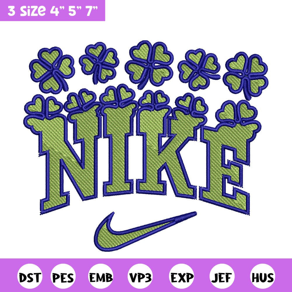 Nike flower green embroidery design, Flower embroidery, Nike design, Embroidery shirt, Embroidery file, Digital download.jpg
