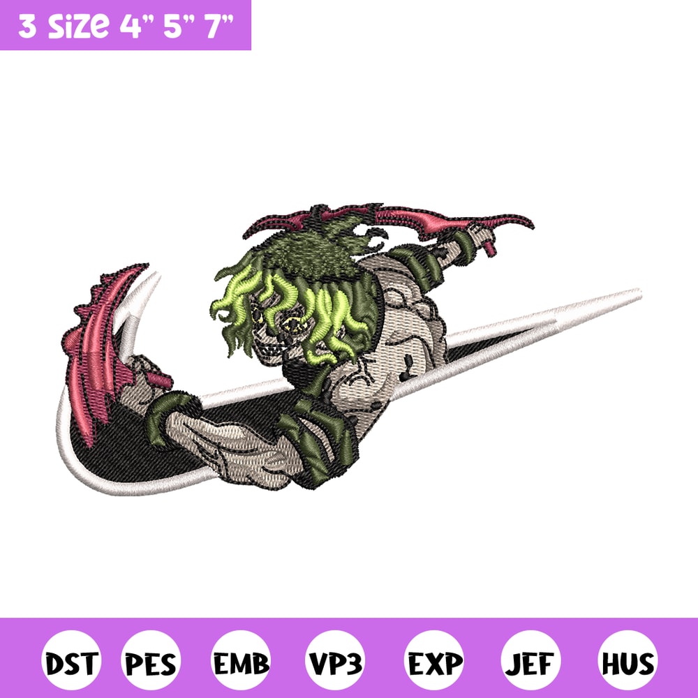 Nike Gyutaro embroidery design, Kimetsu no Yaiba embroidery, nike design, anime shirt, digital download.jpg