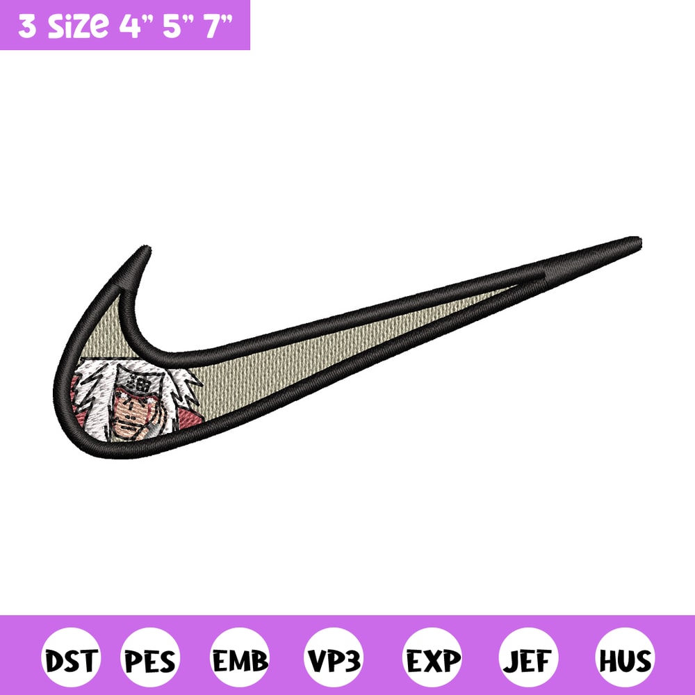Nike jiraiya embroidery design, Naruto embroidery, Emb design, Embroidery shirt, Embroidery file, Digital download.jpg