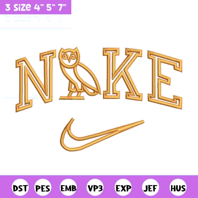 Nike x owl embroidery design, Owl embroidery, Nike design, Embroidery file, Embroidery shirt, Digital download.jpg