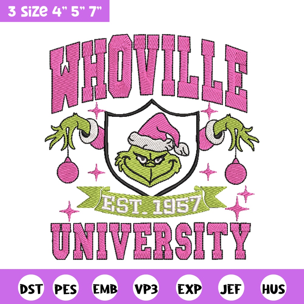 Whoville est1957 embroidery design, Grinch embroidery, Chrismas design,Embroidery shirt,Embroidery file,Digital download.jpg