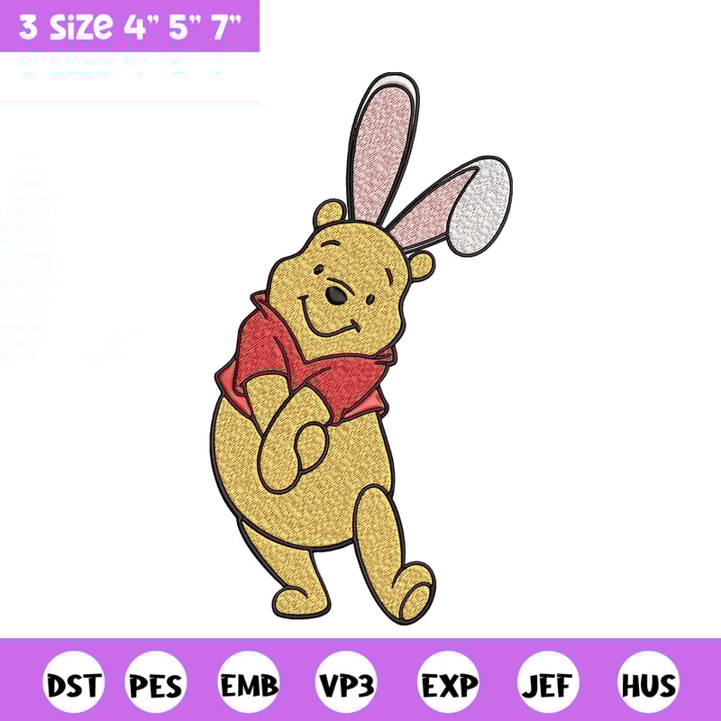 Winnie The Pooh Embroidery design, Winnie The Pooh Embroidery, Embroidery File, cartoon design, Digital download..jpg