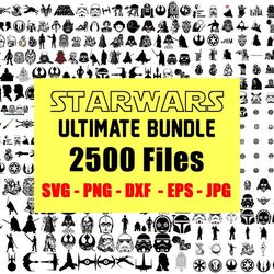 star wars svg, 2500 starwars svg bundle, star wars png, darth vader svg, mandalorian svg, yoda svg, instant download