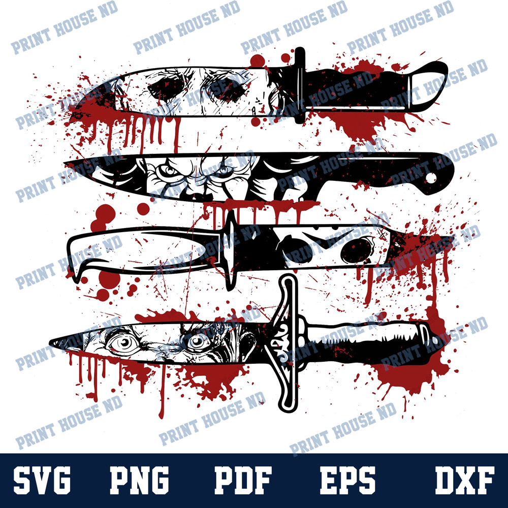 BUNDLE Friends Killer Characters Png Happy Horror Halloween Gift Horror Movie Killers Png Retro Halloween Png 0