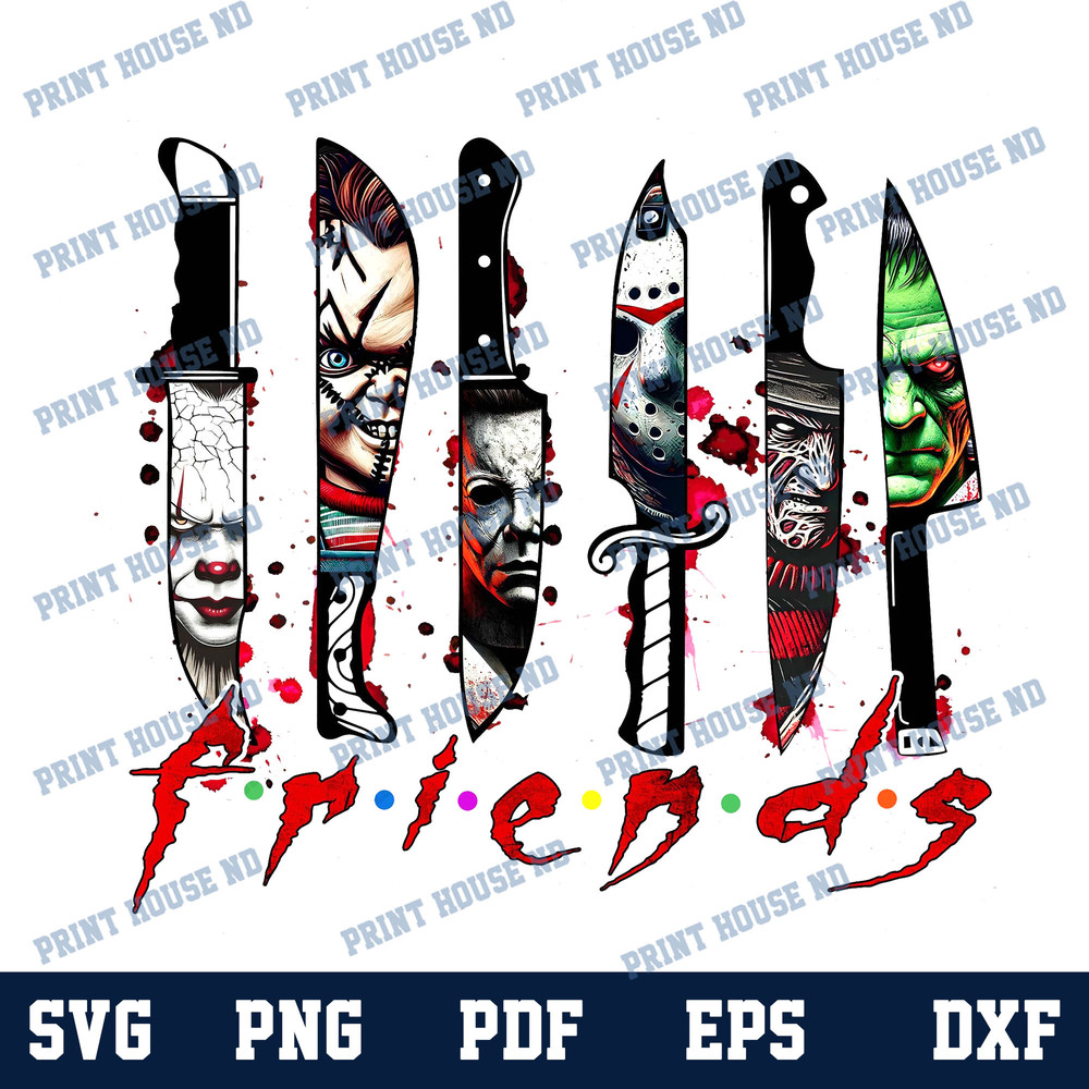 Friends Horror Characters Png Happy Halloween Gift Png Horror Movie Killers Png Scary Png Friend Horror 0